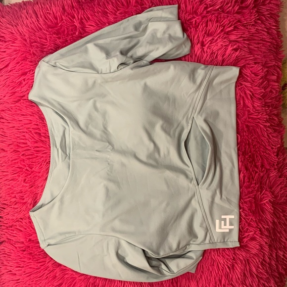 Flex cropped long sleeve -mint - Picture 3 of 4